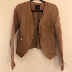 Brown leather jacket